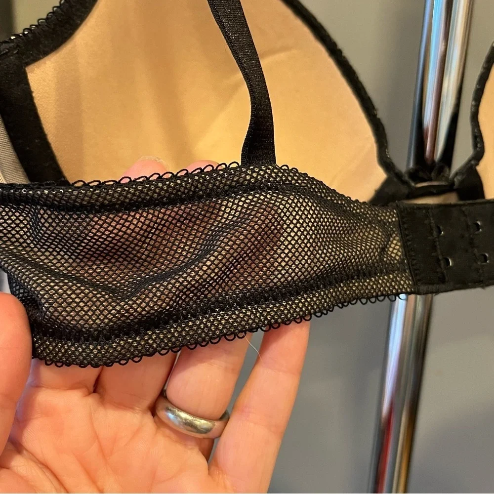🇪🇸 🥑Wacoal b.tempt'd 34B Always Composed T-Shirt Bra Black lace
